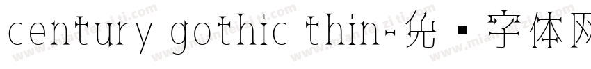 century gothic thin字体转换